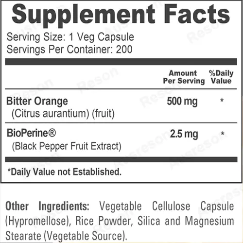 Bitter Orange extract capsules for weight loss | GMP Reson