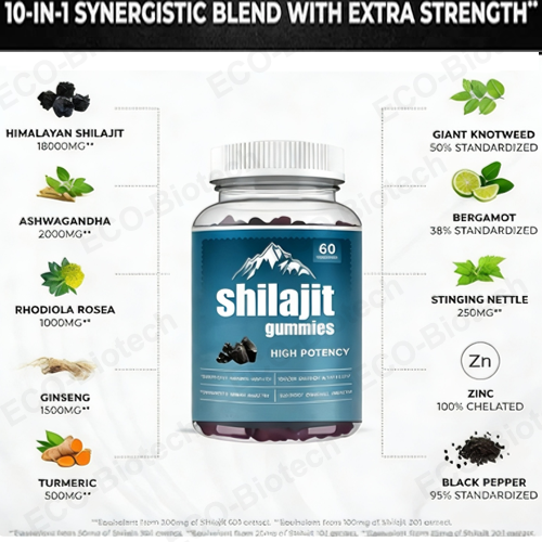 supply 3000mg shilajit gummies gold with Fulvic Acid | Reson