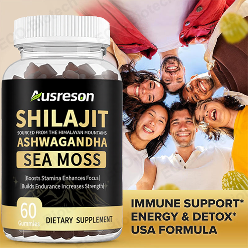 organic shilajit gummies with Sea Moss oem supplement