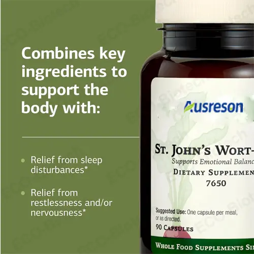 St. John's Wort capsules: Natural Emotions and Anxiety Support