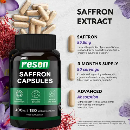 Energy Support Saffron extract capsules | GMP manufactured