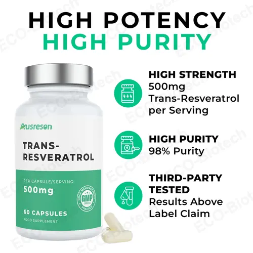 98% Pure Trans-Resveratrol Capsules | Ultimate Longevity Support