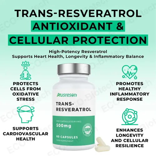 98% Pure Trans-Resveratrol Capsules | Ultimate Longevity Support