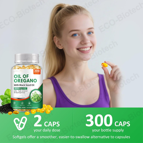 Wild Oregano Oil Softgels capsules with Black Seed Oil | Reson