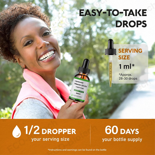 Liposomal Vitamin D3 K2 drops | High absorption | Reson