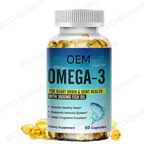 High purity Fish oil Omega-3 softgels with EPA and DHA supplier