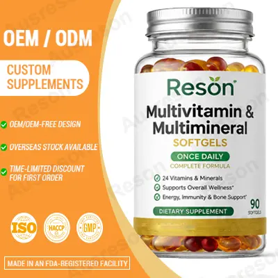 Multivitamin & Multimineral softgel supplement bulk supply