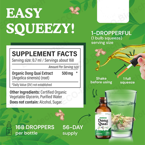 Alcohol-free Dong Quai extract liquid drops | female health