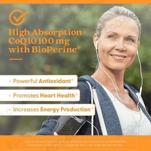 Coenzyme Q10 Softgels for Heart Health & Antioxidant Support