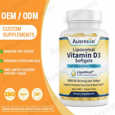 Liposomal Vitamin d3 softgels OEM bulk Manufacturer