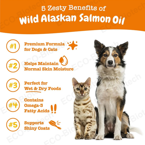 Wild Alaskan Salmon Oil Omega 3 EPA & DHA for Dogs & Cats