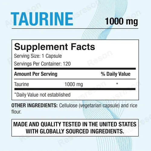 Non-GMO 1000mg Taurine capsules GMP certification
