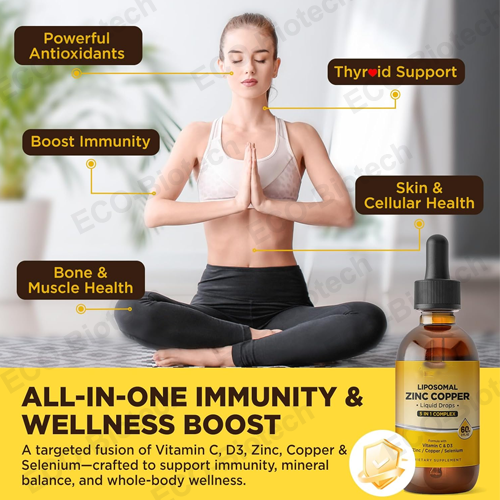 Liposomal Zinc Copper Liquid Drops | Immune Support | Reson