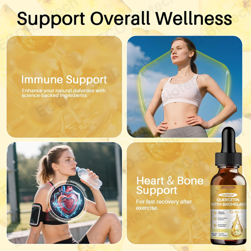 Liposomal Quercetin Bromelain Liquid Drops | High Absorption | Reson