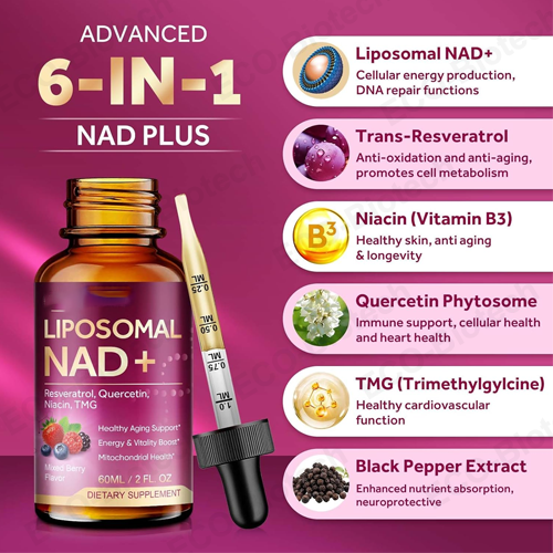 Liposomal NAD+ drops supplement oem Manufacturing