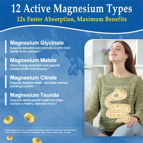 Non-GMO 12-in-1 Magnesium Complex Softgels