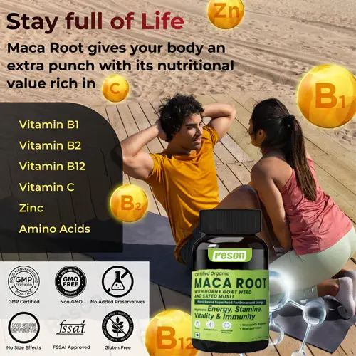 Maca Root capsules for hormonal balance in women | Reson