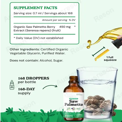 Saw Palmetto Liquid Drops prostate support supplement | Reson