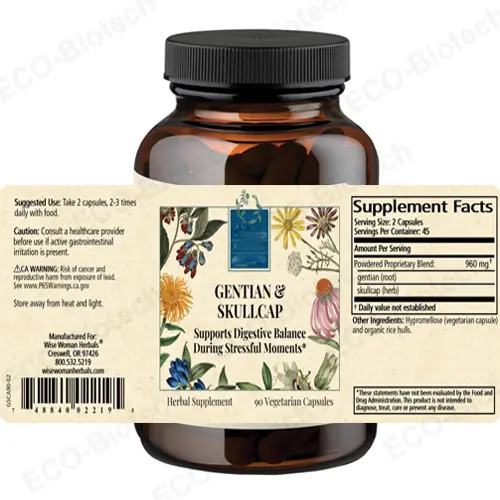 gentian & skullcap capsules | Digestion Support Supplement | Reson