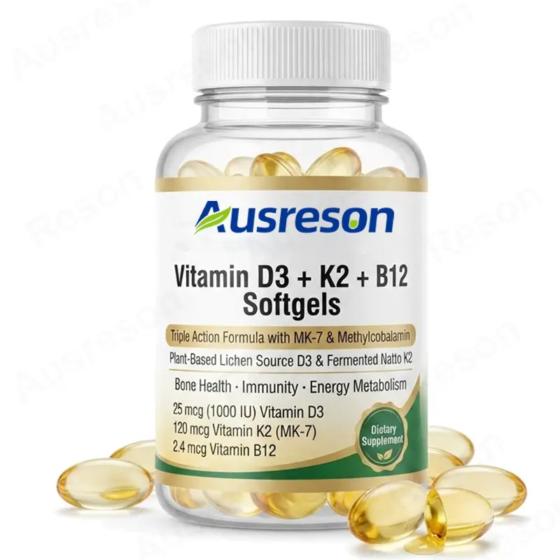 vitamin D3 K2 B12 softgels MK-7 bioavailablity Private Label Manufacturer