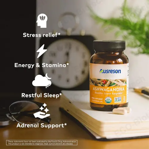 Ashwagandha capsules: Supports Stress Relief, Energy