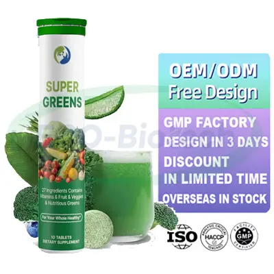 organic Superfood Effervescent Tablets oem Private label