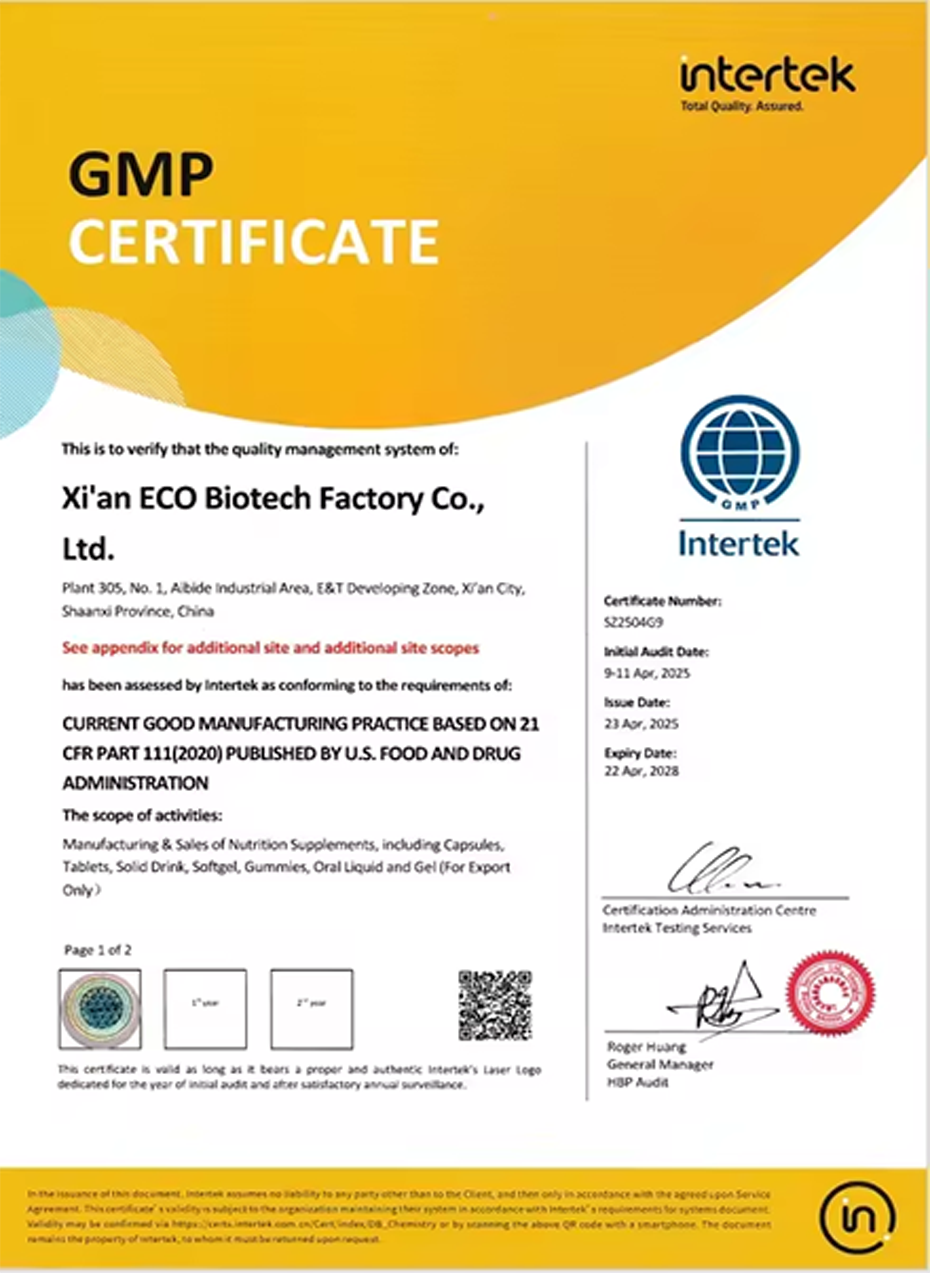 GMP Certificate