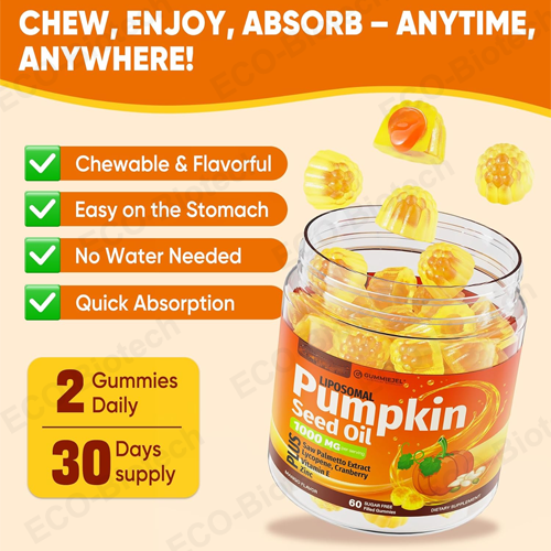 Liposomal pumpkin seed oil gummies | Hormone & Skin Support | Reson