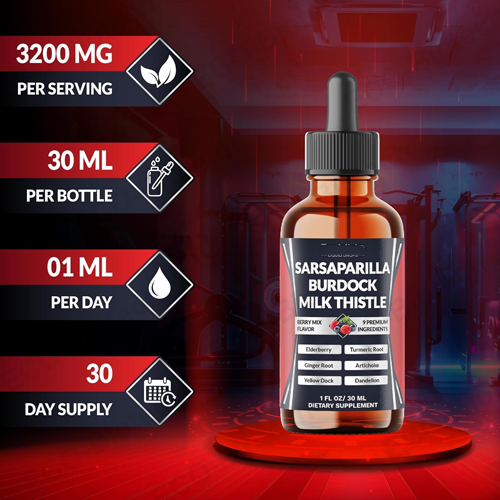 Organic Sarsaparilla Root Tincture drops | detox and cleanse support