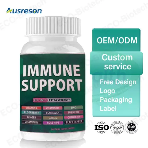 Immune Support Capsules with Vitamin C, D3, Zinc & Elderberry