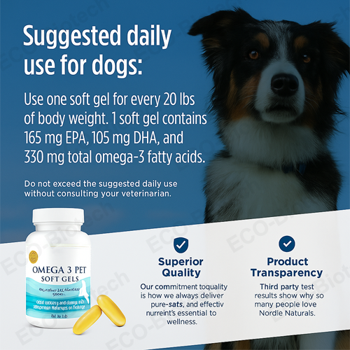 Omega 3 fish oil Softgels for Dogs - Heart Health