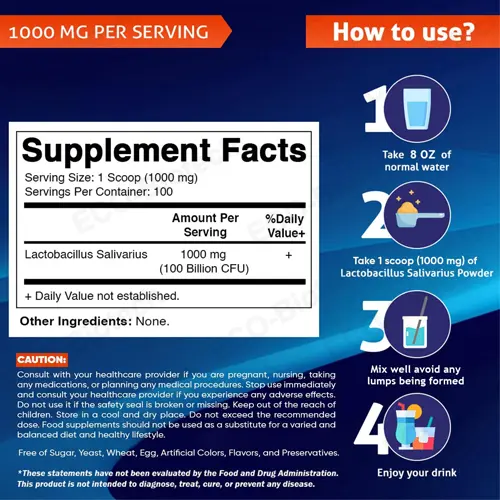 Lactobacillus Salivarius Probiotic Powder: Digestive Support