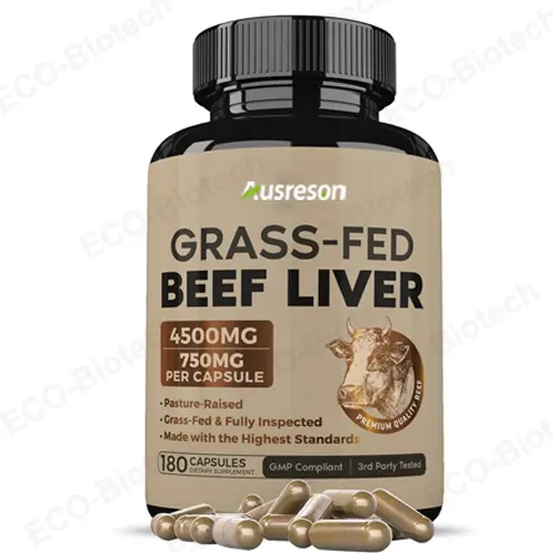 grass-fed beef liver capsules with Iron, Vitamin A, B12 for Energy