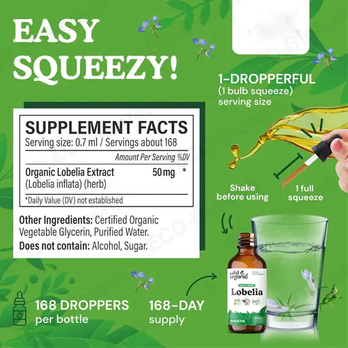 Lobelia liquid: natural lung cleanse drops