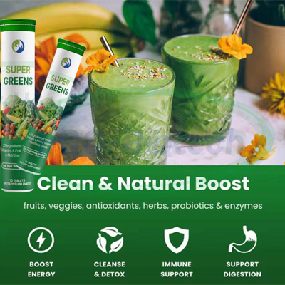 amazing Superfood Effervescent Tablets oem Private label